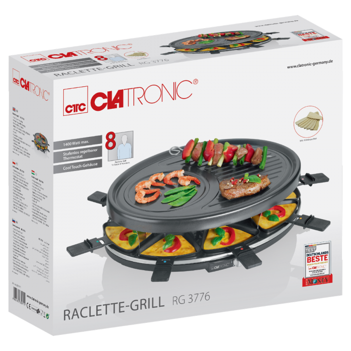 aanraken Confronteren zonne Clatronic Clatronic Raclette-Grill RG 3776 schwarz